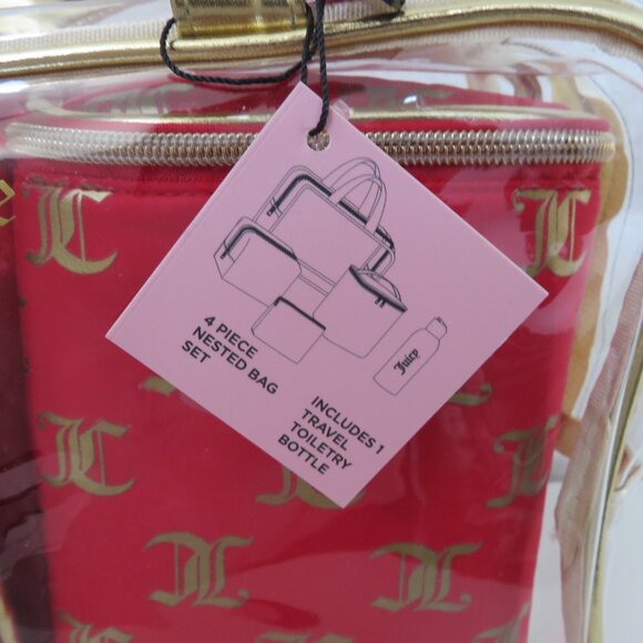 5pc {Juicy Couture} Nested Travel Cosmetic Bags Set - Picture 9 of 9